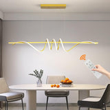 Ceiling Lights: BAMDECOR A202 Modern LED Linear Pendant Lights with Dimmable LED  180cm-Gold
