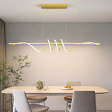 Ceiling Lights: BAMDECOR A202 Modern LED Linear Pendant Lights with Dimmable LED  180cm-Gold