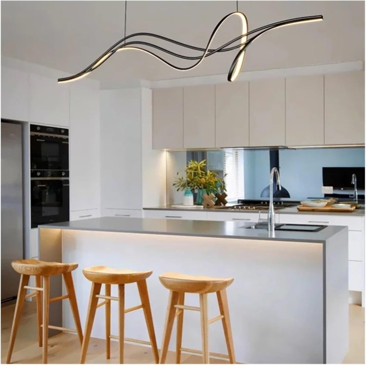 Ceiling Lights: BAMDECOR A203 1.6m Modern minimalist pendant lights for home decoration ceiling pendant light
