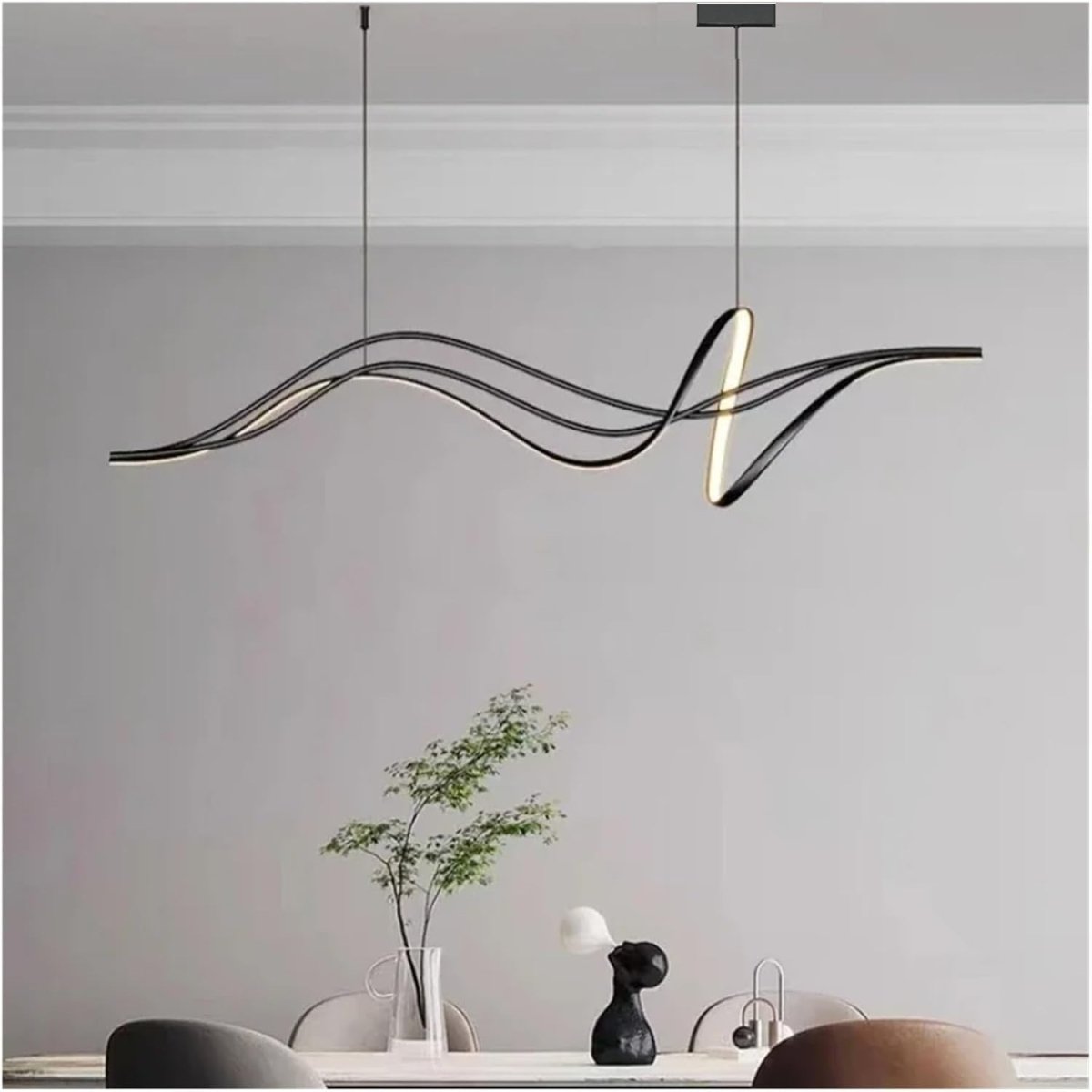 Ceiling Lights: BAMDECOR A203 1.6m Modern minimalist pendant lights for home decoration ceiling pendant light