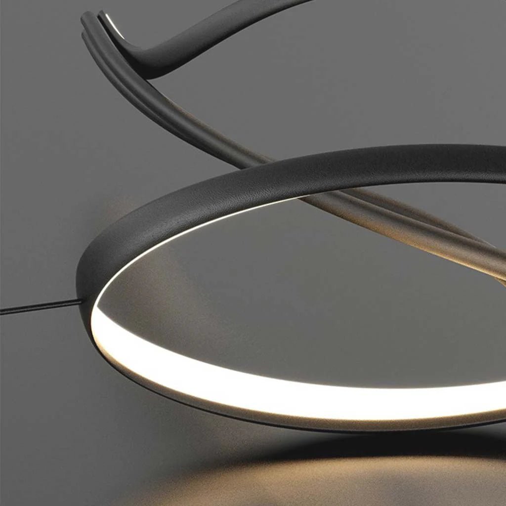 Ceiling Lights: BAMDECOR A203 1.8m Modern minimalist pendant lights for home decoration ceiling pendant light (Black)