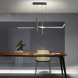 Ceiling Lights: BAMDECOR A206 Modern Black Scandinavian Pendant Light Table Dining Room Living Room Pendant Lighting 1.2 Meters