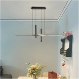Ceiling Lights: BAMDECOR A206 Modern Black Scandinavian Pendant Light Table Dining Room Living Room Pendant Lighting 1.2 Meters