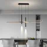 Ceiling Lights: BAMDECOR A206 Modern Black Scandinavian Pendant Light Table Dining Room Living Room Pendant Lighting 1.5 Meters