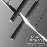 Ceiling Lights: BAMDECOR A206 Modern Black Scandinavian Pendant Light Table Dining Room Living Room Pendant Lighting 1.5 Meters