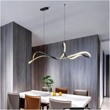 Ceiling Lights: BAMDECOR A210 Modern LED Linear Pendant Lights with Dimmable LED and Adjustable Hanging Length 120cm -Black
