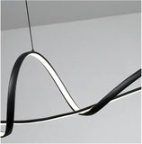 Ceiling Lights: BAMDECOR A210 Modern LED Linear Pendant Lights with Dimmable LED and Adjustable Hanging Length 120cm -Black