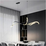 Ceiling Lights: BAMDECOR A210 Modern LED Linear Pendant Lights with Dimmable LED and Adjustable Hanging Length 150cm -Black