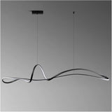 Ceiling Lights: BAMDECOR A210 Modern LED Linear Pendant Lights with Dimmable LED and Adjustable Hanging Length 150cm -Black