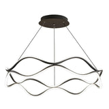 Ceiling Lights: BAMDECOR A212/1 Black Modern Wavy Art Aluminum Light Fixture for Living Room Bedroom Indoor Decor