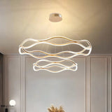 Ceiling Lights: BAMDECOR A212/2 Modern Wavy Art Aluminum Light Fixture for Living Room Bedroom Indoor Decor
