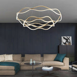 Ceiling Lights: BAMDECOR A212/2 Modern Wavy Art Aluminum Light Fixture for Living Room Bedroom Indoor Decor