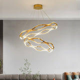 Ceiling Lights: BAMDECOR A212/2 Modern Wavy Art Aluminum Light Fixture for Living Room Bedroom Indoor Decor