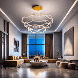 Ceiling Lights: BAMDECOR A212/3 Modern Wavy Art Aluminum Light Fixture for Living Room Bedroom Indoor Decor