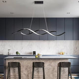 Ceiling Lights: BAMDECOR A24122 Modern Minimalist Black Pendant Light Adjustable LED Chandelier for Dining Room and Bar
