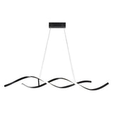Ceiling Lights: BAMDECOR A24122 Modern Minimalist Black Pendant Light Adjustable LED Chandelier for Dining Room and Bar