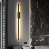 Wall Lights: BAMDECOR Modern Minimalist Wall Light Long Tube LED Black Bedside Sconces Wall Lights with with Acrylic Shade, Wall Mounted Deco Lamp for Living Room Bedroom Bracket Light