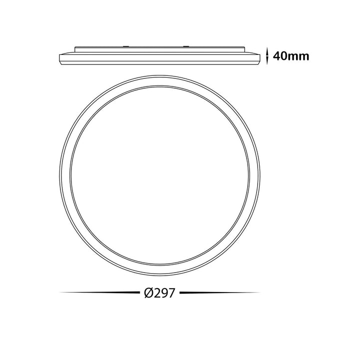 Ceiling Lights: BAMDECOR Ultra-thin 25W Tri-colour Flush Round LED Oyster Light Ceiling LED Light SAA/RCM