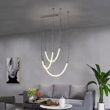 Ceiling Lights: BAMDECOR Minimalistic Retro LED Minimalism Designer Lustre Hanging Lamps Slender-Shape LED Pendant Light (Black)