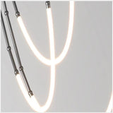 Ceiling Lights: BAMDECOR Minimalistic Retro LED Minimalism Designer Lustre Hanging Lamps Slender-Shape LED Pendant Light (Black)