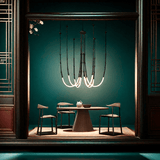 Ceiling Lights: BAMDECOR Minimalistic Retro LED Minimalism Designer Lustre Hanging Lamps Slender-Shape LED Pendant Light (Black)
