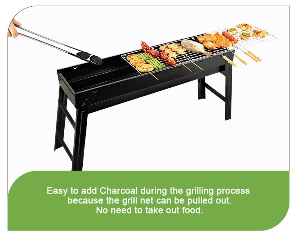 BBQ Tools: Foldable Portable BBQ Charcoal Grill Barbecue Camping Hibachi Picnic small