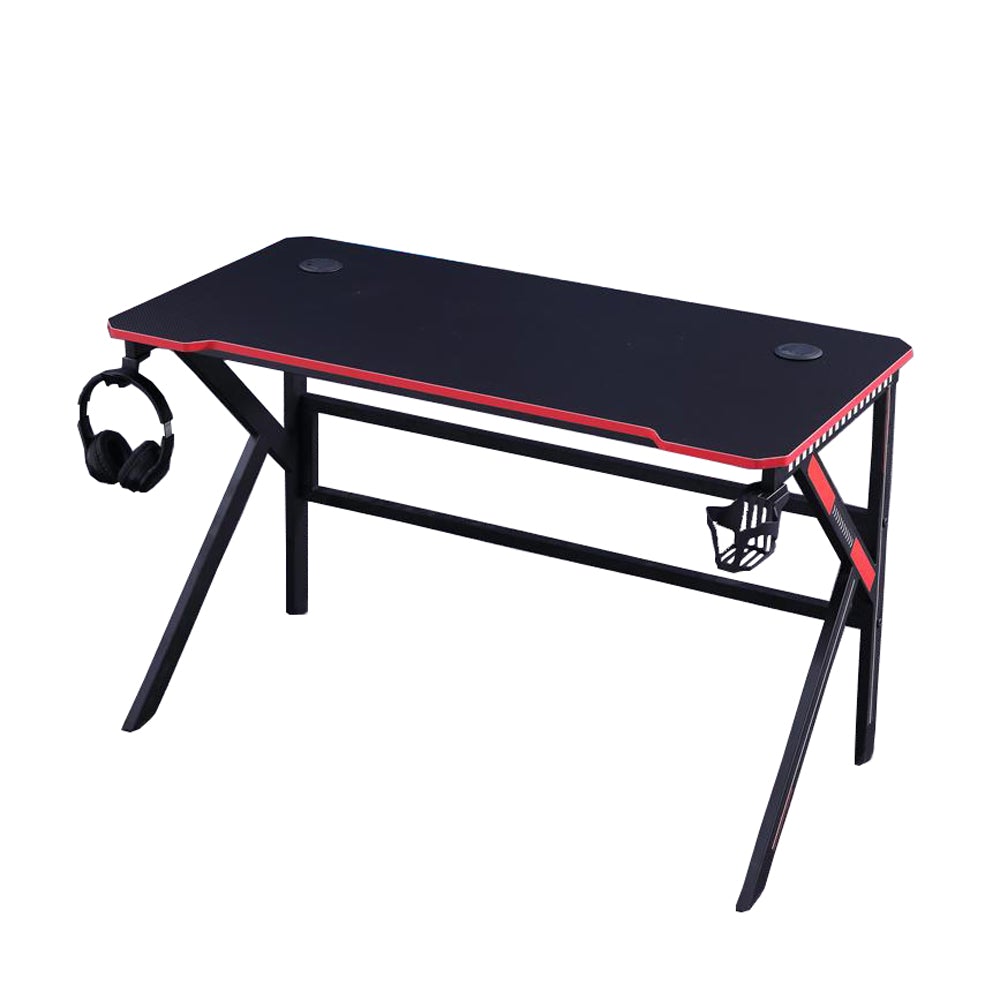 Desks: Gaming Desk Desktop PC Computer Desks Desktop Racing Table Office Laptop Home K-Shaped Legs Black 120cm