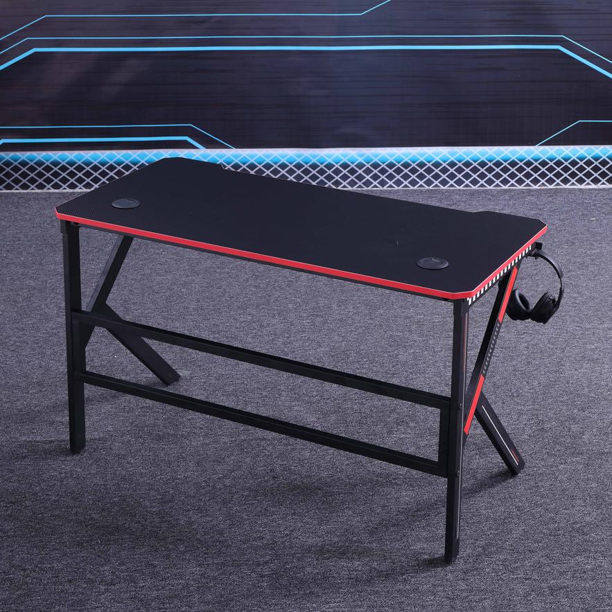 Desks: Gaming Desk Desktop PC Computer Desks Desktop Racing Table Office Laptop Home K-Shaped Legs Black 120cm