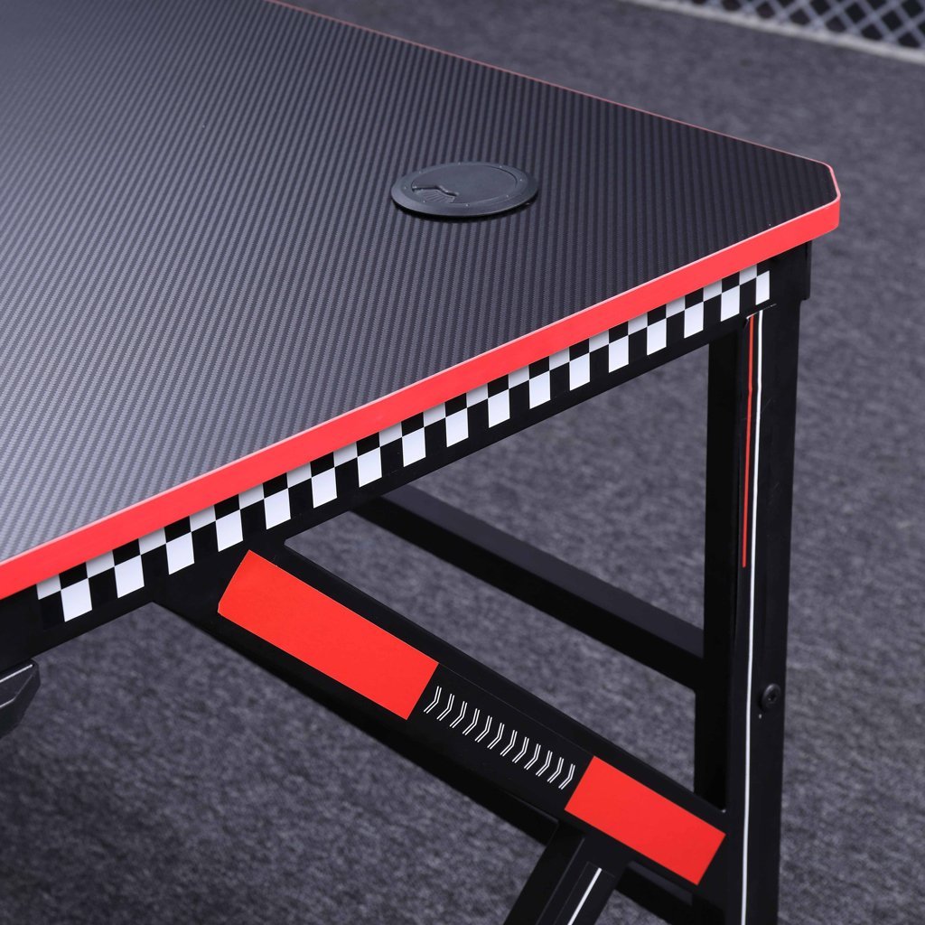 Desks: Gaming Desk Desktop PC Computer Desks Desktop Racing Table Office Laptop Home K-Shaped Legs Black 120cm