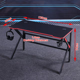 Desks: Gaming Desk Desktop PC Computer Desks Desktop Racing Table Office Laptop Home K-Shaped Legs Black 120cm