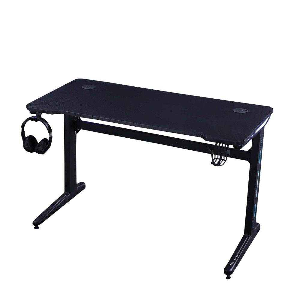 Desks: 140cm RGB Gaming Desk Desktop PC Computer Desks Desktop Racing Table Office Laptop Home AU
