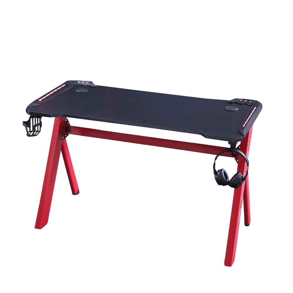 Desks: 140cm RGB Gaming Desk Desktop PC Computer Desks Desktop Racing Table Office Laptop Home AU