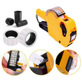 Labels: Price Tag Gun Labeller Pricing with 2 Rolls Labels and Inks Roller Machine Kit Red