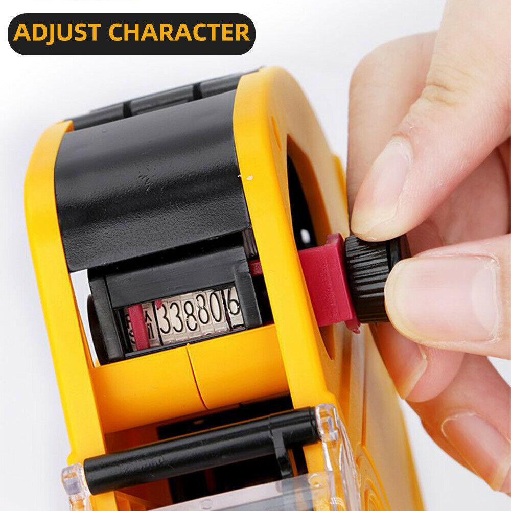 Labels: Price Tag Gun Labeller Pricing with 2 Rolls Labels and Inks Roller Machine Kit Red