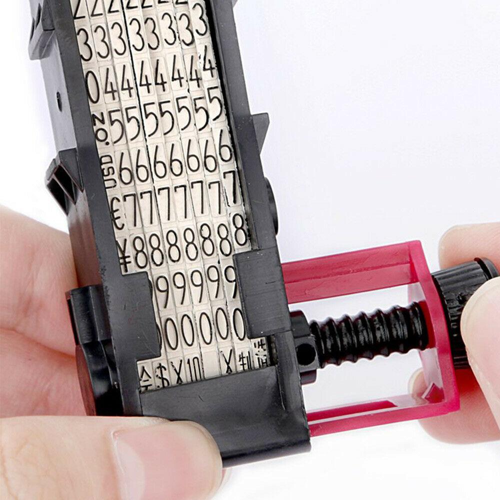 Labels: Price Tag Gun Labeller Pricing with 2 Rolls Labels and Inks Roller Machine Kit Red