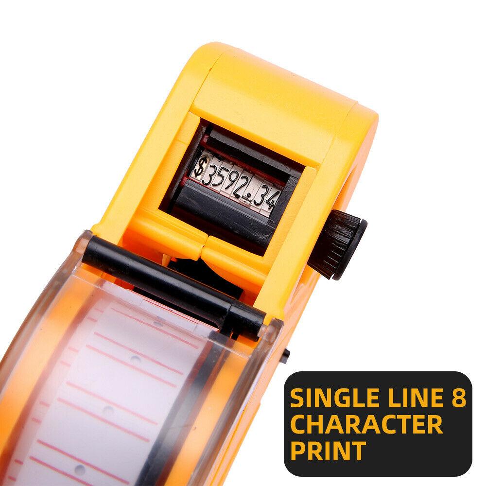 Labels: Price Tag Gun Labeller Pricing with 2 Rolls Labels and Inks Roller Machine Kit Yellow