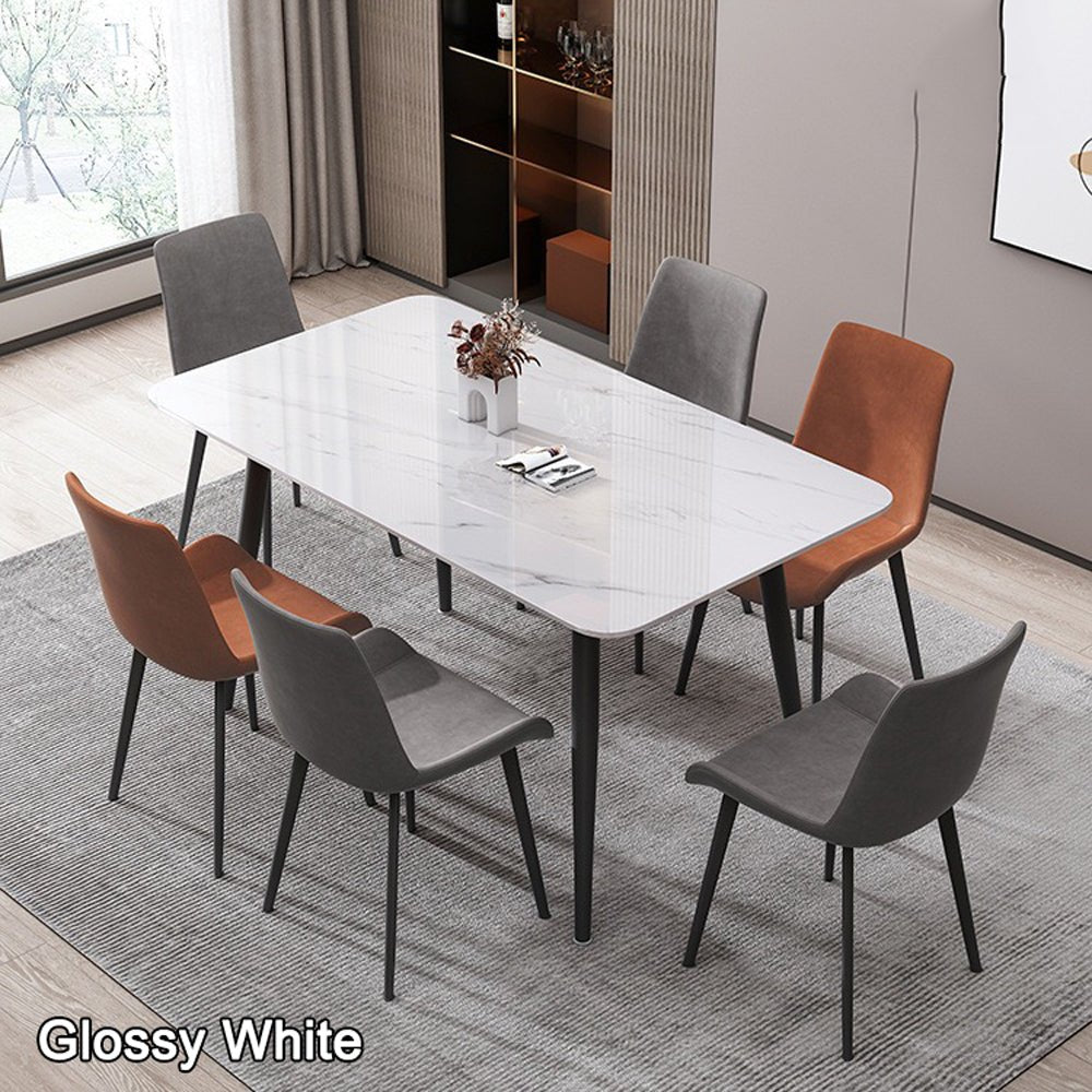 Outdoor Chairs: Minimal List Dining Chairs PU Retro Chair Cafe Kitchen Modern Metal Legs x 2 Grey