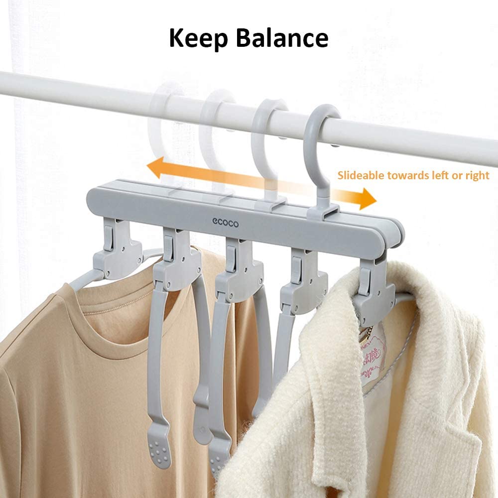 Clothing & Wardrobe Storage: Magic Hanger Space Saving Multifunctional Clothes Coat Hanger Dryer Laundry Drying Rack Airer Clothes Horse Grey