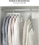 Clothing & Wardrobe Storage: Magic Hanger Space Saving Multifunctional Clothes Coat Hanger Dryer Laundry Drying Rack Airer Clothes Horse Grey