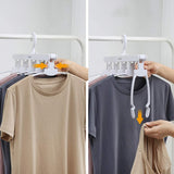 Clothing & Wardrobe Storage: Magic Hanger Space Saving Multifunctional Clothes Coat Hanger Dryer Laundry Drying Rack Airer Clothes Horse Grey