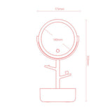 Makeup Mirrors: Ecoco Smart LED Light Cosmetic Makeup Mirror USB Touch Screen Home Desk Vanity 360° Pink