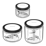 Food Mixers & Blenders: Ecoco 3 Sizes Cutter Set Easy Chopper Mincer Mixer Slicer Dicer Blender Shredder For Onion Garlic Black