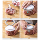 Food Mixers & Blenders: Ecoco 3 Sizes Cutter Set Easy Chopper Mincer Mixer Slicer Dicer Blender Shredder For Onion Garlic Black