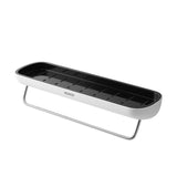 Towel Racks & Holders: Bathroom Shelves Organizer Wall Mount Home Towel shelf Shampoo Rack With Towel Bar Storage Rack Bathroom Accessories Black