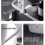 Towel Racks & Holders: Bathroom Shelves Organizer Wall Mount Home Towel shelf Shampoo Rack With Towel Bar Storage Rack Bathroom Accessories Black