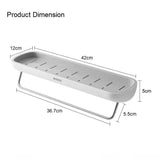 Towel Racks & Holders: Bathroom Shelves Organizer Wall Mount Home Towel shelf Shampoo Rack With Towel Bar Storage Rack Bathroom Accessories Black