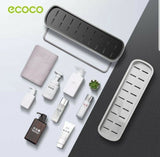 Towel Racks & Holders: Bathroom Shelves Organizer Wall Mount Home Towel shelf Shampoo Rack With Towel Bar Storage Rack Bathroom Accessories Grey