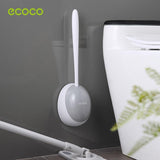 Toilet Brushes & Holders: Ecoco Silicone Water Drop Toilet Brush Holder Set Wall-Mounted Cleaning Brush Tool Grey