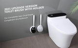 Toilet Brushes & Holders: Ecoco Silicone Water Drop Toilet Brush Holder Set Wall-Mounted Cleaning Brush Tool Grey