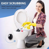 Toilet Brushes & Holders: Ecoco Silicone Water Drop Toilet Brush Holder Set Wall-Mounted Cleaning Brush Tool Grey